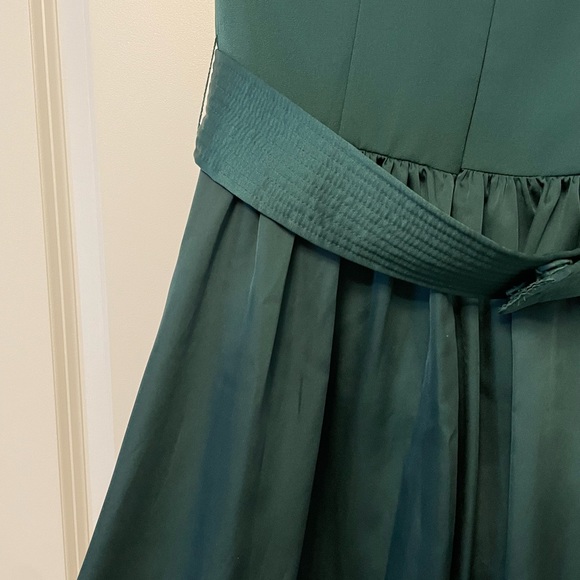 Forest Green One Shoulder Cocktail Dress - Picture 2 of 6